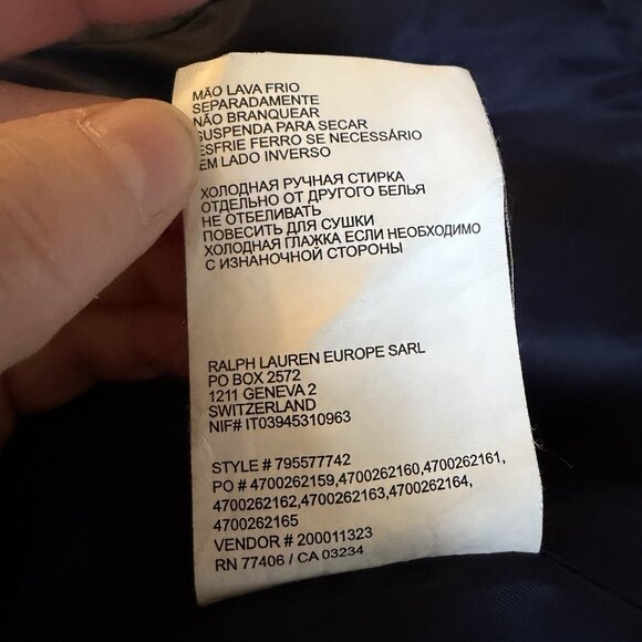 Club Monaco Blue Full-Zip Lightweight Navy Blue Jacket Size Medium M Anorak - Picture 6 of 6